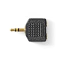 Miniatyrbillede 1 af 5: Stereo Audio Adapter | 3.5 mm Hanstik | 2 x 3.5 mm Hunstik | Guldplateret | Lige | ABS | Sort | 10 stk. | Plastikpose