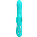 Miniatyrbillede 3 af 11: Pretty Love - Multifunktion Rabbit Vibrator 4 I 1 Butterfly Aqua Green