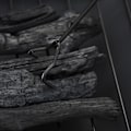 Miniatyrbillede 9 af 10: 3-I-1 Ildskål Ildkurv Ildsted Med Gnistbeskytter Grillrist Isspand Havegrill Sort 76 X 76 X 47 Cm