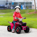 Miniatyrbillede 2 af 10: Elektrisk Børne-Quad, Mini-El-Quad Med Frem- Og Bakfunktion, 6 V Elbil Til Børn 1,5-3 År, 2,5 Km/T, Pink