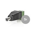 Miniatyrbillede 1 af 6: CCTV sikkerhed stik | 2-vejs terminalblok | 5,5 x 2,1 mm han | Han | Grøn / Sort