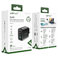 Miniatyrbild 9 av 9: Snabb GaN laddare 2x USB-C USB-A PPS PD QC4+ 65W svart