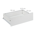 Miniatyrbillede 5 af 9: Sengebord med skuffe hvid