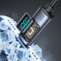 Miniatyrbillede 2 af 9: USB-C kabel med LED display 100W 1,2m sort