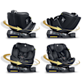 Pikkukuva 4 / 9: Nukido Aero Line turvaistuin musta 0-36kg ISOFIX
