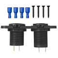 Miniatyrbillede 4 af 6: Indbygget sæt: 12V-stik + USB-hurtigoplader type A + C 2-vejs 3A