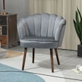 Miniatyrbillede 2 af 10: Spisestuestol Køkkenstol Lænestol Med Ryglæn Stuestol Polyester Gummitræ Mørkegrå 66 X 72 X 79 Cm