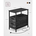 Miniatyrbillede 4 af 7: Rustikt sidebord med indbygget Power Strip og opbevaring