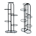 Miniatyrbillede 1 af 9: Moderne metal blomsterstand 6 niveauer sort