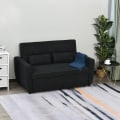 Miniatyrbillede 3 af 10: Sovesofa, Klapsofa, 2-Personers Stofsofa, Sovesofa, Sofa Med Sovefunktion, Sofasæt, Justerbar Vinkel, Sort, 148 X 82 X 89 Cm