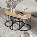 Miniatyrbillede 3 af 8: Redebord (3 stykker) Dena - antracit, eg