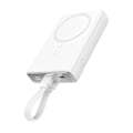 Pikkukuva 1 / 8: Magneettinen varavirtalähde 10000mAh 20W jalustalla + Lightning - USB-C-kaapeli, valkoinen