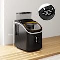 Miniatyrbild 4 av 10: Ice Cube Machine 15 kg/24h Ice Cube Maker med 1,5 L vattentank, spade, isbehållare Ice Cube Maker Maskin med LED Display Svart 22 x 30 x 33 cm |