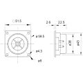 Miniatyrbillede 3 af 3: SC5 - 8 Ohm 13 mm (0,5") Magnetisk afskærmet kuppeldriver i polycarbonat