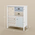 Miniatyrbillede 4 af 10: Kommode Opbevaringsskab 2 Skuffer 3 Rum Vippebeskyttelse Stue Soveværelse Hvid 68X34X80Cm