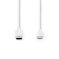 Miniatyrbillede 2 af 4: Lightning Kabel | USB 2.0 | Apple Lightning 8-pin | USB-C™ Han | 480 Mbps | Nikkelplateret | 2.00 m | Runde | PVC | Hvid | Box