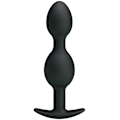 Miniatyrbillede 1 af 3: Pretty Love - Silikone Anal Bolde 12,5 Cm Sort
