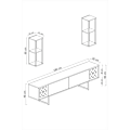 Miniatyrbillede 9 af 9: TV-enhed Chrome Line - Hvid, Sort
