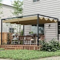 Pikkukuva 2 / 10: Pergola 4x3m puutarhapaviljonki, terassikatto teräksestä, puutarhapaviljonki säädettävällä katolla, vapaasti seisova, aurinkosuoja terassille ja puuta