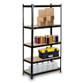 Miniatyrbillede 7 af 9: Sort metalhylde til opbevaring, 150 x 75 x 30 cm, Humberg HR-811