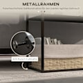 Miniatyrbillede 6 af 10: Konsolbord Med 2 Niveauer, Gangbord, Sidebord Af Stål, Med Spidsbeskyttelse, 90X30X75 Cm