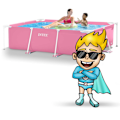 Miniatyrbillede 3 af 9: Ramme havepool 220 x 150 x 60 cm 2-i-1 INTEX 28266