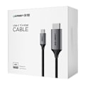 Miniatyrbillede 5 af 9: HDMI til USB-C adapterkabel 4K 60Hz 1,5m sort-grå