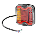 Miniatyrbillede 1 af 7: Baglygte 4 funktion 105 x 95 mm LED + GLOW venstre
