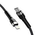 Pikkukuva 2 / 8: Kaapeli iPhonelle USB-C - Lightning PD 30W 2m musta
