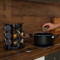 Miniatyrbillede 5 af 9: Sort krydderikarrusel i marmordesign