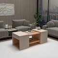 Miniatyrbild 3 av 9: Soffbordsset Sartos - Atlantic Pine, Beige