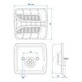 Miniatyrbillede 7 af 7: Baglygte 4 funktion 106 x 99 mm LED venstre
