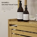 Miniatyrbillede 6 af 10: Badeværelsesskab Lavet Af Bambus, 3 Åbne Rum, Anti-Tip, Naturligt Træ, Til Badeværelse