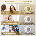 Pikkukuva 6 / 10: Meikkipöytä LED-valolla, peilipöytä säädettävällä peilillä, kosmetiikkapöytä 2 laatikolla, avohylly, makuuhuoneen meikkipöytä, 100 x 50 x 76 cm, valko