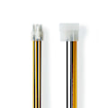 Pikkukuva 1 / 6: Sisäinen Virtakaapeli | Molex uros | PCI Express uros | Kullattu | 0.20 m | Pyöreä | PVC | Keltainen / Musta | Kirjekuori