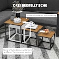 Miniatyrbillede 7 af 10: 5-delt havemøbelsæt med hjørnesofa og dobbeltsofa, sofabord, altanmøbelsæt med sædehynde, haveloungesæt, grå
