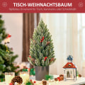 Miniatyrbild 7 av 10: Konstgjord Julgransbord Julgran 170 Grenar Snötäckt Design Med Plastbas Bär Kottar Pe Pvc Ø27 X 47 Cm