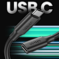 Miniatyrbillede 2 af 9: USB-C forlængerkabel 100W 10Gb/s 1m sort
