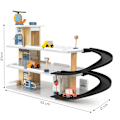 Miniatyrbild 7 av 7: Stort trägarage, parkering med hiss, bilar, helikopter, ECOTOYS biltvätt