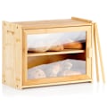 Miniatyrbillede 1 af 8: Bambusbrødspand med tang, to-plan, 40x20x31 cm