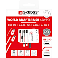 Miniatyrbillede 4 af 4: Verdensrejseadapter MUV USB AC65PD USB-A+USB-C PD 65W Ujordet