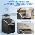 Miniatyrbild 7 av 10: Ice Cube Machine 15 kg/24h Ice Cube Maker med 1,5 L vattentank, spade, isbehållare Ice Cube Maker Maskin med LED Display Svart 22 x 30 x 33 cm |