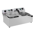 Miniatyrbillede 6 af 7: Elektrisk cateringfriture TIMER 230 V 2 x 3200W 2 x 10 L