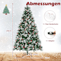 Miniatyrbillede 3 af 5: Ø125 x 215 cm Juletræ med LED lys Juletræ med bær grønne + hvide