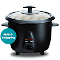 Miniatyrbillede 1 af 9: Riskomfur Mini Keramik 0,6L 300W RK400 Sort