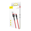 Pikkukuva 9 / 9: Kestävä joustava kaapeli USB-kaapeli Iphone Lightning QC3.0 1.5A 2M punainen