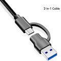 Miniatyrbillede 5 af 6: USB-hub 4-port med separate tænd/sluk-knapper USB-C/USB-A i USB 3.2 Gen1