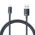 Pikkukuva 1 / 9: Kaapeli nopeaan lataukseen ja tiedonsiirtoon USB Iphone Lightning 2.4A 1.2m musta