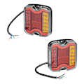 Miniatyrbillede 3 af 7: Baglygte 4 funktion 105 x 95 mm LED + GLOW højre