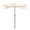 Pikkukuva 1 / 8: Taitettava puutarhaparvekkeen sateenvarjo, säädettävä, 210 cm, beige